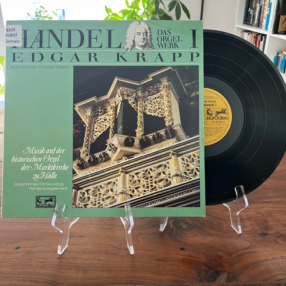 Händel Das Orgelwerk I Edgar Krapp Vinyl LP 1980 Eurodisc 201 423